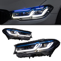 Conjunto de Faros Delanteros LED XUNBAI para Serie 5 G30 2018-2020, Luces Diurnas Secuenciales, Señal de Giro, Canbus, Plug and Play, 12V 25W, Automático