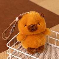 Porte-clés animal parfumé en fibre de polyester, pendentif en peluche parfumée (paresseux, pingouin, éléphant, raton laveur, capybara), décoration de sac, cadeau 13cm