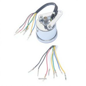 for Retro Motorcycle Instrument Panel Speedometer Odometer With Led <b>Lights</b> For Retrofit Upgrade Metal <b>Shell</b> Black - Product Image 4