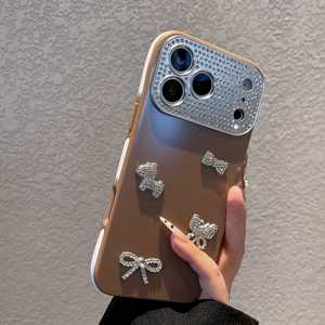 Funda de Teléfono con Diamantes de Imitación y Lazo, de Lujo, Brillante y Protectora para iPhone 17 Pro Max 16 15 14 <span class=keywords><strong>13</strong></span> para Mujer, Venta al Por Mayor - Product Image 5
