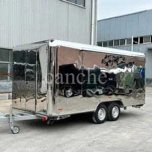 Chariot de restauration pour café certifié CE, remorque alimentaire mobile personnalisée avec cuisine - Product Image 3