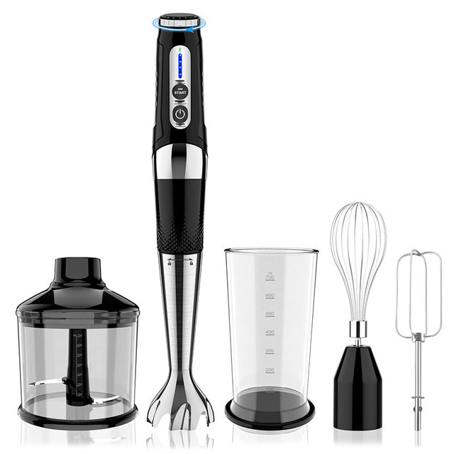 Rechargeable 4 in 1 Cordless Hand Powder Blender Kitchen Appliances Stick Portable Juice Blender