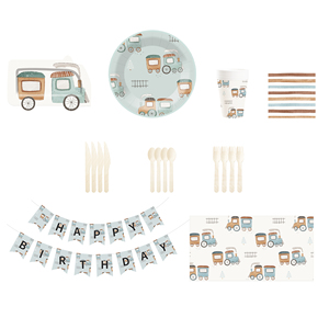 DAMAI - Juego de Vajilla Desechable con Temática de Autos para Fiestas de Cumpleaños Infantiles, Decoraciones para Fiestas, Platos de Papel, Vasos y Servilletas - Product Image 4