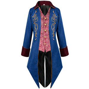 S-3XL médiéval Jacquard victorien Cosplay gothique Tailcoat Renaissanc <span class=keywords><strong>noble</strong></span> Prince veste Halloween fête scène Costume - Product Image 5