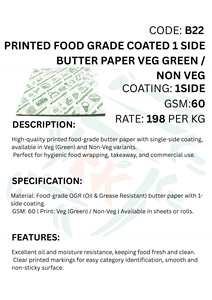 Feuilles de papier sulfurisé imprimé pour emballage alimentaire, papier alimentaire résistant à la graisse pour usage en restauration et boulangerie - Product Image 5