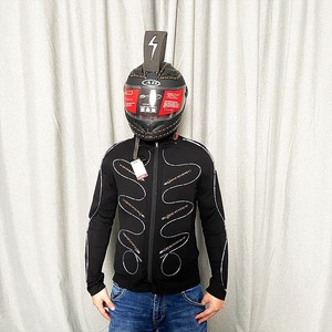 LED <b>Illuminated</b> Costume Ice Blue Light Helmet Clothing Stage Performance Wear Rechargeable Fabric Material FG820060 - Product Image 3