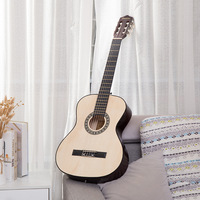 39 Classical Bass Guitar Set for Adult Students Nylon Stringed Acoustic Basswood Body 4-String