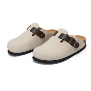 <span class=keywords><strong>Zuecos</strong></span> Clásicos Unisex de Corcho y Gamuza Personalizados Mules de Punta Semicerrada Pantufla Plana sin Cordones de Otoño para Hombre y Mujer Casual Semicerrados - Product Image 4