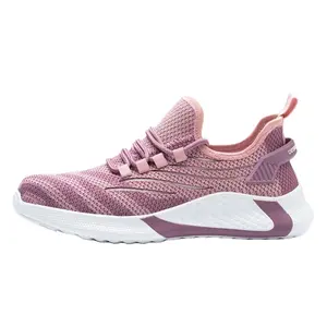 Mulheres Sapatos de Segurança com Biqueira de Aço À Prova de Punção Superior Sneakers para As Mulheres Antiderrapante Sapatos de Trabalho para o Trabalho e Desgaste Diário