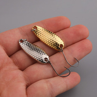 Ensemble de leurres à paillettes en écailles de dragon avec paillettes rayées blanches, micro-paillettes, hameçon simple en forme de cuillère, appât artificiel de 2,5 g et 3,5 g