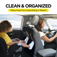 Protections de siège auto de luxe avec 3 poches de rangement, tapis anti-coup de pied imperméables pour enfants, housse de protection pour l'arrière des véhicules