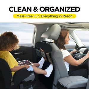 Protectores de Asientos de Coche de Lujo con 3 Bolsillos Organizadores Impermeables y Protectores contra Patadas para Niños, Cubierta Protectora para el Asiento Trasero de Vehículos - Product Image 4