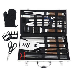 38: شواء معدني من الفولاذ المقاوم للصدأ شواء شواء شواء أدوات ألمنيوم محمولة للتخييم في الهواء الطلق - Product Image 1