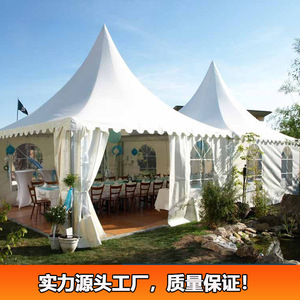 Tente de réception extérieure en alliage d'aluminium avec tissu polyester résistant aux UV, ouverture rapide, type trigone en V, avec piquets de sol, idéale pour l'été - Product Image 5
