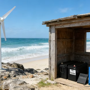 Système éolien de toit 2 kW à faible vibration, éolienne horizontale pour bâtiments commerciaux urbains - Product Image 1