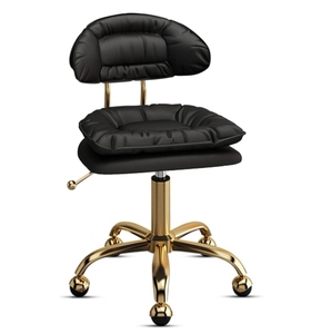 Silla de peluquero de cuero ajustable, ruedas giratorias para suelo, muebles de salón con Base cromada para sala de estar, peluquerías, salones de belleza - Product Image 3