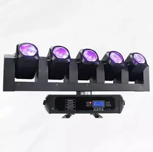 Movimentação de feixe giratório LED 5X10W RGBW 4 em 1 de alta qualidade 5 dedos mini 5 peças