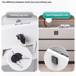 Tủ quần áo âm tường, tủ điện âm tường, khóa ngăn kéo vân tay ẩn, lắp đặt với sạc USB, khóa thông minh vân tay - Product Image 4