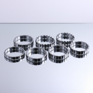 Bracelet en térahertz, bracelet extensible à perles carrées, unisexe, <span class=keywords><strong>pierre</strong></span> énergétique, bracelet à perles, bijoux géométriques polis - Product Image 3