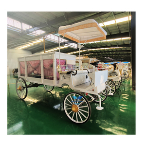 Coche funerario eléctrico negro de estilo moderno, coche fúnebre tirado por caballos a la venta, transporte especial - Product Image 1