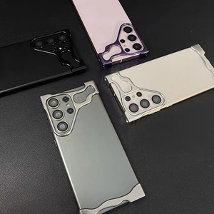 Coque de téléphone <span class=keywords><strong>nue</strong></span> sans monture en métal aluminium anti-collision avec film d'objectif pour Samsung Galaxy S23 Ultra S24 Ultra S24Plus étui pare-chocs - Product Image 2