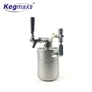 Kegmaxs Beer Growler5Lミニビール樽ステンレス鋼ボトルコーネリアスビールコーヒー液体コーニーケグボールロック樽ドリップトレイ - Product Image 5