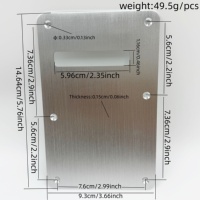 HIVE Plaque arrière pour guitare électrique ST en aluminium de qualité supérieure, finition brossée, 1,5 mm, pour couvercle de cavité, couvercle de ressort, pickguard et couvercle de câblage