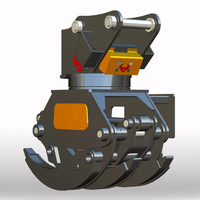 Garra Hidráulica para Troncos con Motor Cicloidal y Interruptor de Límite de Sujeción para Excavadoras de 5 a 7 Toneladas, para Carga de Madera