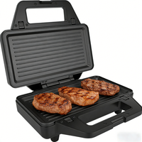Machine à sandwichs 3-en-1 détachable, légère, antiadhésive, avec contrôle de température, gaufrier et grille-pain