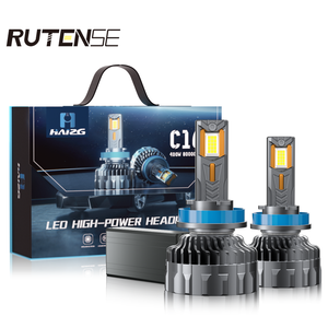 RUTENSE fábrica nuevo modelo C16 400W ventilador de alta potencia refrigeración 6 tubos de cobre Led faro para coche Canbus decodificador faro - Product Image 1