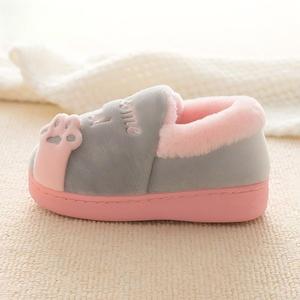 Chaussons d'hiver pour la maison, en fourrure chaude et peluche, antidérapants, pour femmes et hommes, motif chat, pour intérieur - Product Image 3