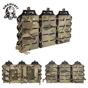 Gilet tactique léger Sinairsoft en promotion, triple pochette pour chargeurs 5.56/7.62 en nylon et polyester pour activités de plein air - Product Image 1