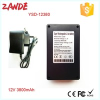 Mini batterie rechargeable Li-ion portable YSD-12380 12V pour bandes LED, amplificateur Wifi, haute qualité, sortie mode