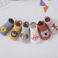 Lot nouveau-né bébé chaussettes enfants garçons filles coton dessin animé doux chaussette enfants enfant en bas âge antidérapant chaussettes courtes pour les années