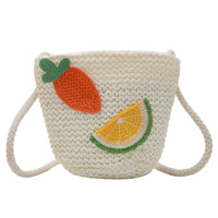 Petit sac pour enfants Style princesse porte-monnaie bébé fille Mini dessin animé sac de paille sac diagonal