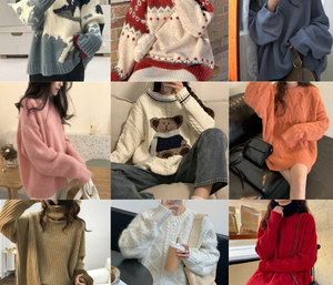 Nhà Máy Sử Dụng Áo Len Cho Bán Giá Rẻ Đẹp Áo Len Cho Phụ Nữ Sử Dụng Cổ Bông Thiếu Niên Đầy Màu Sắc Quần Áo Sử Dụng Hỗn Hợp Áo Len - Product Image 5