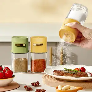 180ML botol pengocok bumbu garam merica, toples kaca untuk rempah-rempah