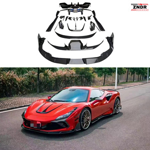 ชุดแต่งคาร์บอนไฟเบอร์ทรง M สำหรับ Ferrari F8 ประกอบด้วยกันชนหน้า/หลัง สเกิร์ตข้าง สปอยเลอร์ คลิปออน ไฟตัดหมอก - Product Image 1