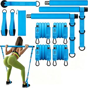 Kit de Barra de Pilates con Bandas de Resistencia, Barra de Pilates con Bandas Apilables, Equipo de Ejercicio para Piernas, Cadera, Cintura y Brazos - Product Image 3
