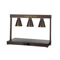 Station de découpe de buffet noire de haute qualité avec lumière chauffante, station de découpe et lampe, chauffe-plats pour hôtels et restaurants