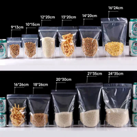 Sacs refermables transparents personnalisés avec logo, qualité alimentaire, pour emballage de noix, fruits secs et snacks