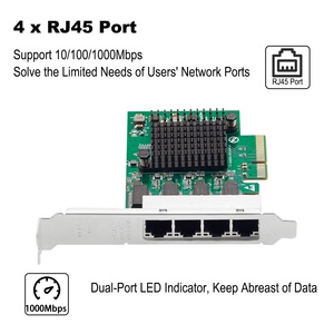 Tarjeta de Red PCIe X4 con Interfaz de 4 Puertos RJ45 NIC Realtek 8111H 1GB 1000Mbps para Servidor, Diseñada para Cajas Pequeñas - Product Image 6
