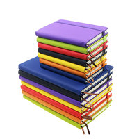 BECOL Carnet de notes en cuir PU à couverture rigide avec sangle élastique multicolore, format A5/A6, avec logo personnalisé pour le bureau, vente chaude