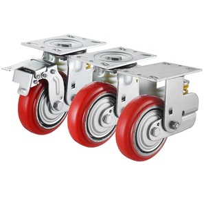 4 5 6 8 Inch Nhiệm Vụ Nặng Nề Duy Nhất Mùa Xuân Sốc Hấp Thụ Bánh Mùa Xuân Nạp Gang PU Bánh Xe Cho Máy Móc Công Nghiệp - Product Image 2