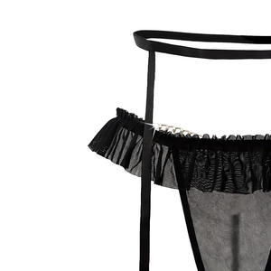 String personnalisé avec nom, string sexy, tangas, culottes, string avec lettres en strass et jarretière - Product Image 4