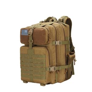 กระเป๋าเป้สะพายหลังลายพรางขนาดใหญ่ 45 ลิตร แบบ Molle ป้องกันการโจรกรรม แฟชั่นแนว Tactical สำหรับเดินป่าและกิจกรรมกลางแจ้ง ขายส่ง - Product Image 3