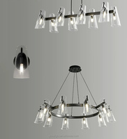 Lustres modernes de luxe léger pour salons, escaliers, salles à manger, hôtels. Lampes en cristal et en cuivre, fabrication sur mesure directe d'usine.