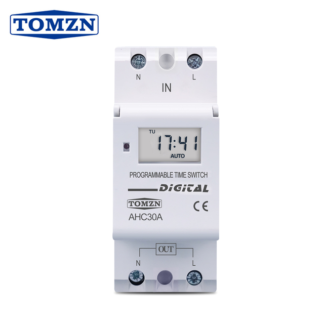 New Type Din Rail Single Phase Weekly 7 Days Programmable Digital TIME SWITCH Relay Timer Control AC 220V 230V 12V 24V 48V 16A