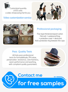 Sombreros Fedora de fieltro de lujo personalizados al por mayor, sombreros de vaquero y vaquera festivos, fabricante de sombreros para hombres y mujeres con logotipo personalizado - Product Image 6