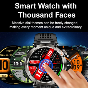 HT30 Интеллектуальный HD Круглый Большой экран 600 мАч прожектор компас оценочная лампа точный алгоритм движения умные часы - Product Image 6